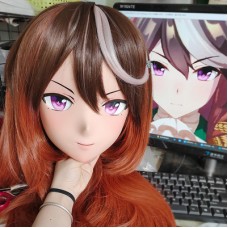 (GLA029)Customize Character'! Female/Girl Resin Full/Half Head With Lock Anime Cosplay Japanese Animego Kigurumi Mask